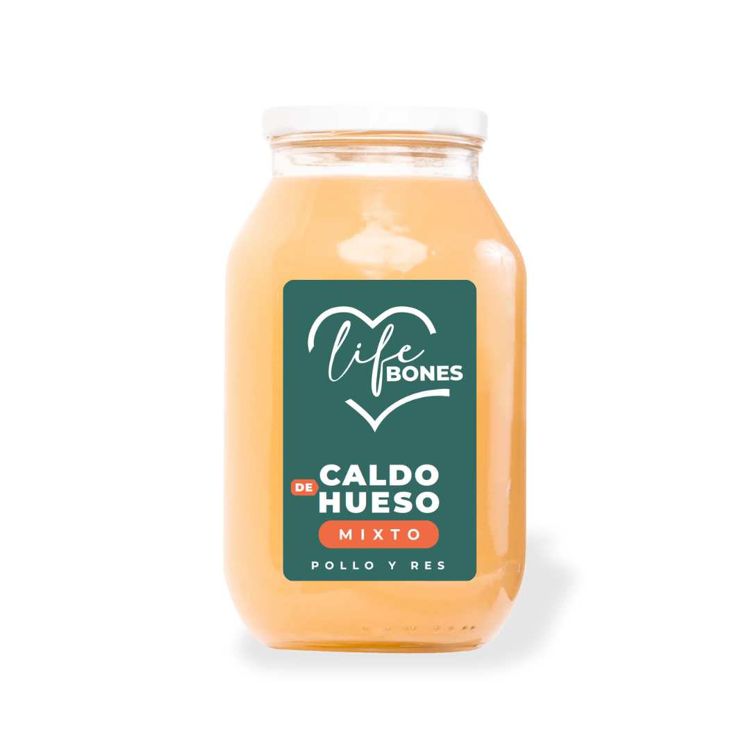 Caldo de Hueso de Pollo y Res